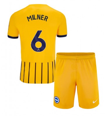 Brighton James Milner #6 Segunda Equipación Niños 2024-25 Manga Corta (+ Pantalones cortos)